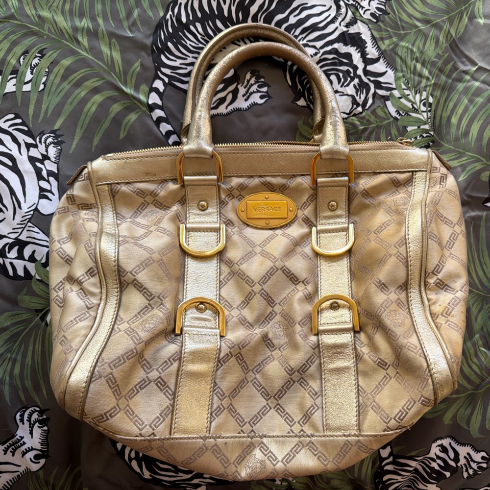 Gold Versace Designer Y2K Bag